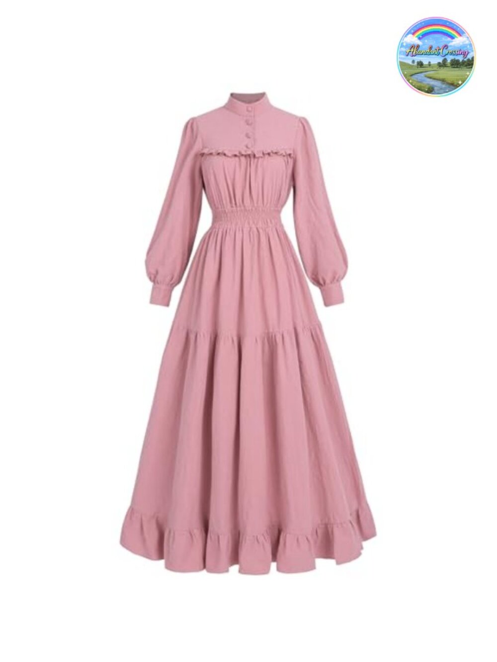 Victorian Edwardian Renaissance Costume Dress Long Sleeve Maxi
